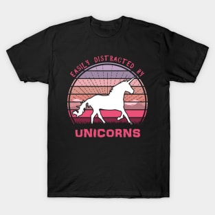 Easily Distracted By Unicorns T-Shirt